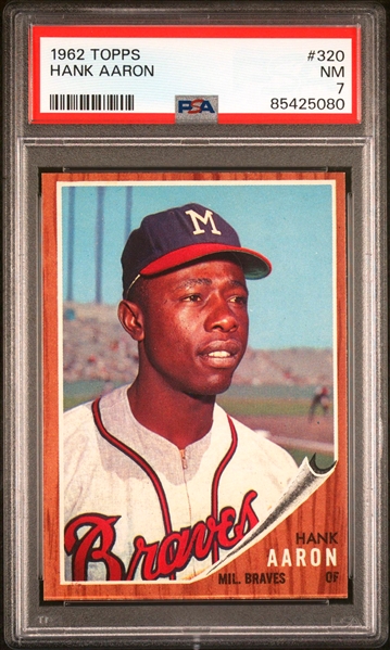 1962 Topps #320 Hank Aaron - PSA NM 7