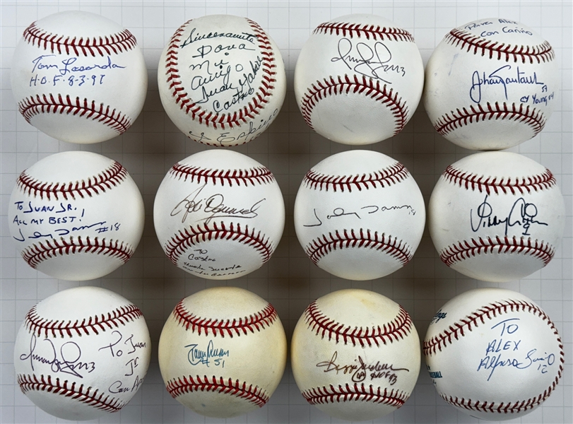 Hall of Famers and Superstars Single Signed Baseball Collection of 33 (Beckett Authentic)