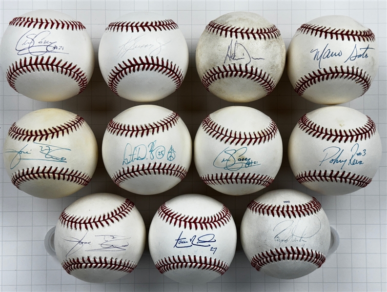 Cincinnati Reds Single Signed Baseballs (11) Including Ken Griffey, Jr. (Beckett Authentic)