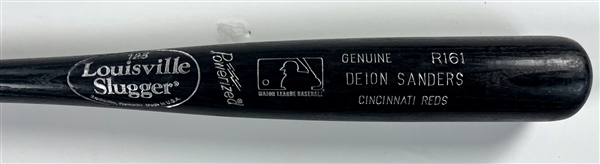 Deion Sanders 2001 Cincinnati Reds Louisville Slugger Game Used Bat - Used By Teammate Juan Castro