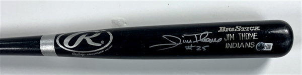 Jim Thome Signed 2009 Cleveland Indians Rawlings Game Issued Bat (Beckett Authentic) Acquired by Teammate Juan Castro