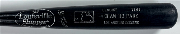 Chan Ho Park 1999 Los Angeles 
Dodgers Louisville Slugger Game Used Bat - Acquired by Teammate Juan Castro