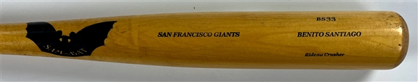 Benito Santiago 2002 San Francisco Giants Sam Bat Game Used Bat Acquired by Teammate Juan Castro