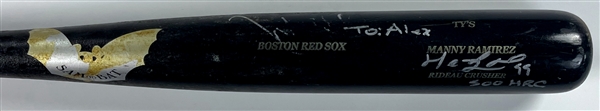 Manny Ramirez Signed "500 HRC" Boston Red Sox 2007 Sam Bat Game Used Bat (Beckett Authentic) Acquired by Teammate Juan Castro