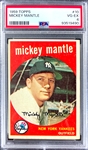 1959 Topps #10 Mickey Mantle  - PSA VG-EX 4