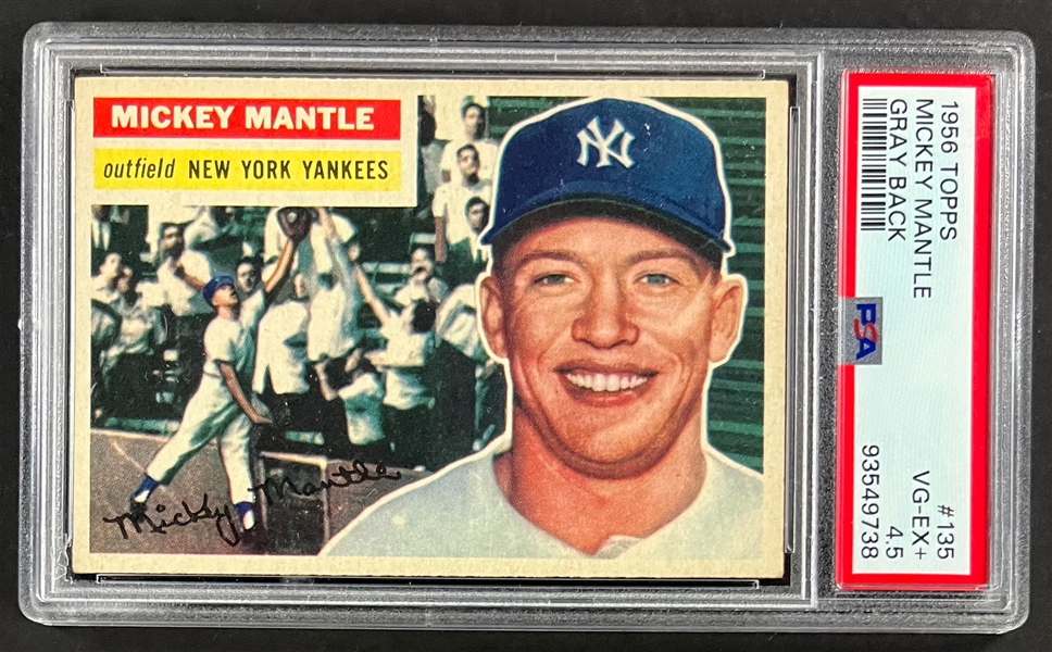 1956 Topps #135 Mickey Mantle - PSA VG-EX+ 4.5