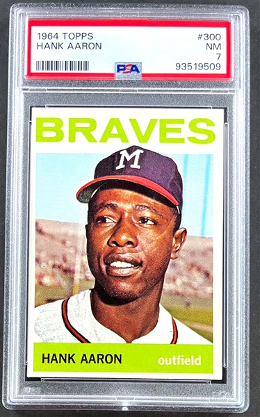 1964 Topps #300 Hank Aaron  - PSA NM 7