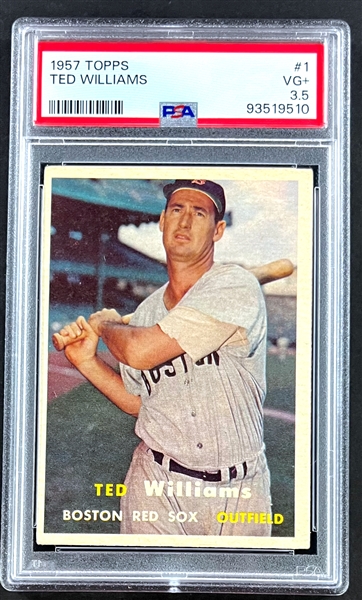 1957 Topps #1 Ted Williams - PSA VG+ 3.5