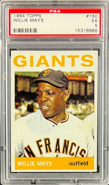 1964 Topps #150 Willie Mays - PSA EX 5