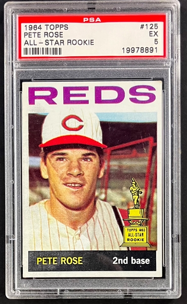 1964 Topps #125 Pete Rose All-Star Rookie - PSA EX 5