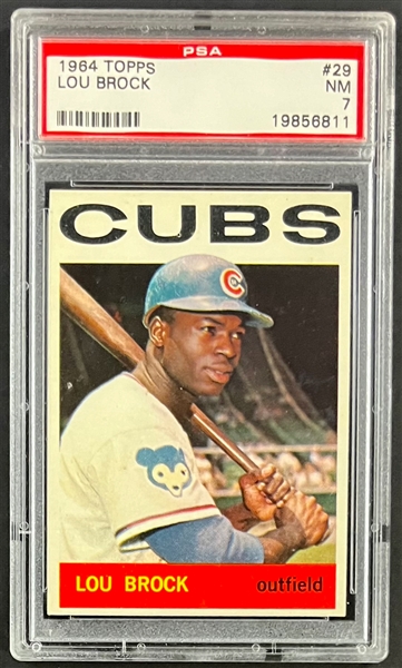 1964 Topps #29 Lou Brock - PSA NM 7