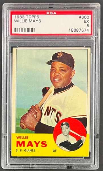 1963 Topps #300 Willie Mays - PSA EX 5