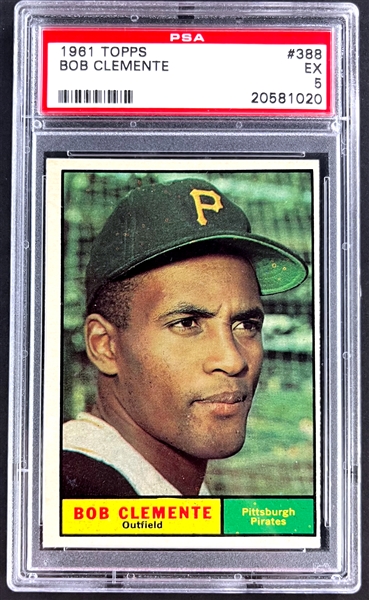 1961 Topps #388 Bob Clemente - PSA EX 5