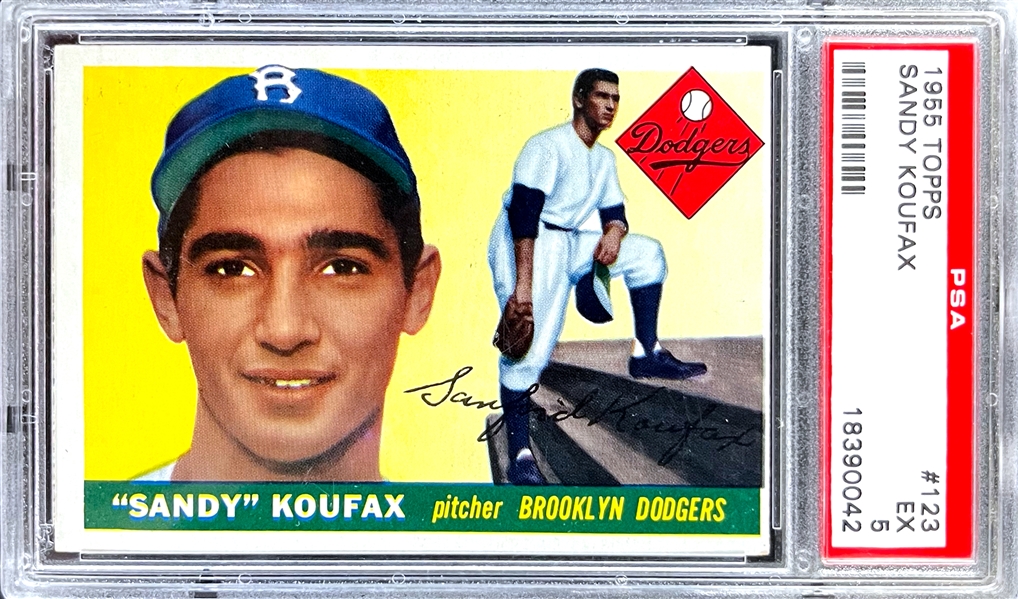 1955 Topps #123 Sandy Koufax - PSA EX 5