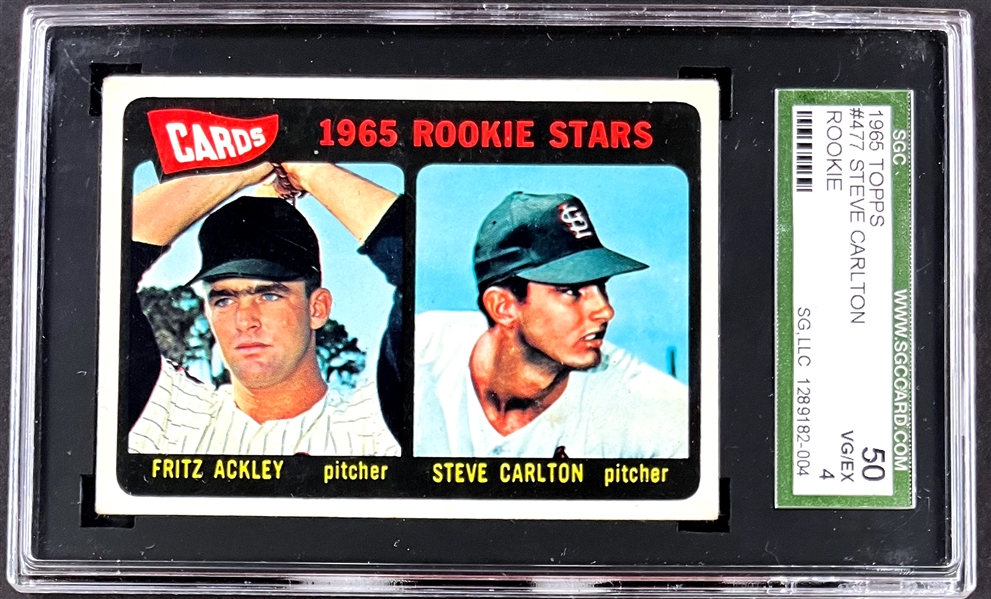 1965 Topps #477 Steve Carlton Rookie - SGC VG-EX 4