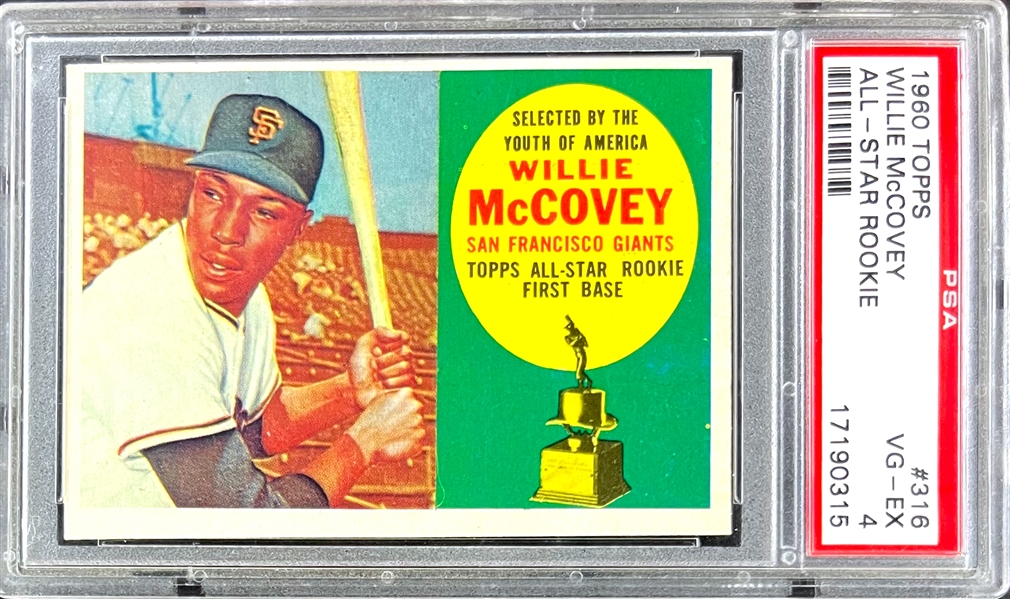 1960 Topps #316 Willie McCovey Rookie Card - PSA VG-EX 4