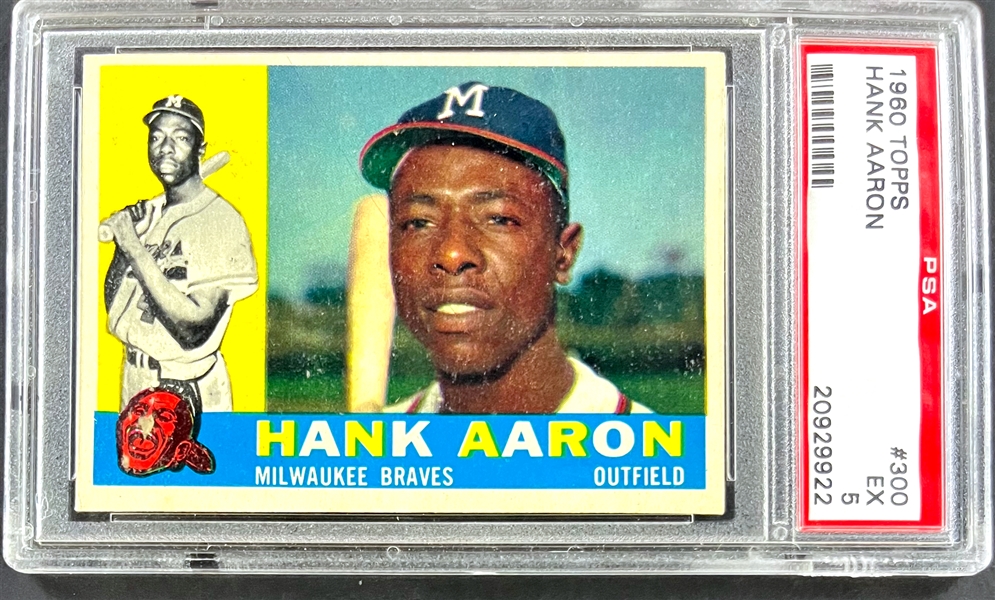 1960 Topps #300 Hank Aaron - PSA EX 5