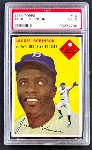 1954 Topps #10 Jackie Robinson - PSA EX 5