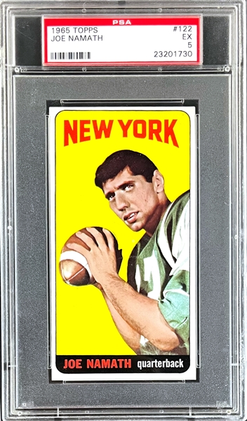 1965 Topps Football #122 Joe Namath - PSA EX 5