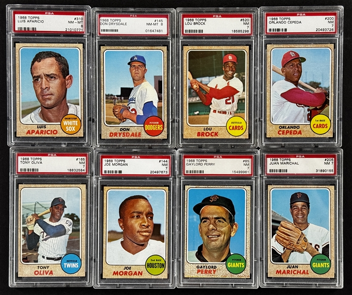 1968 Topps Hall of Famers and Stars Collection of 45 Incl. 28 Graded Cards 