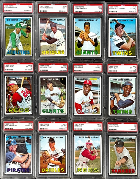 1967 Topps Hall of Famers and Stars Collection of 45 Incl. 26 Graded Cards 