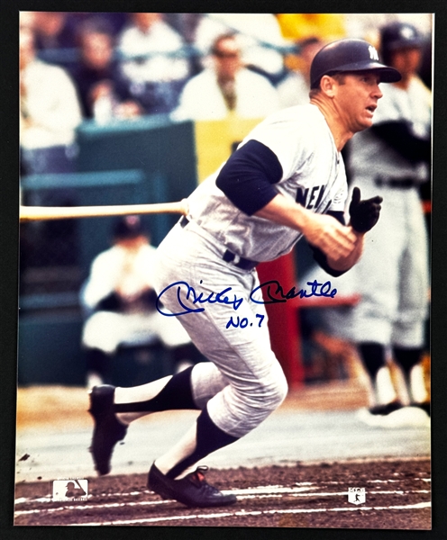 Mickey Mantle Signed 8x10 Photo - Autograph Grade 10 by Beckett Authentic