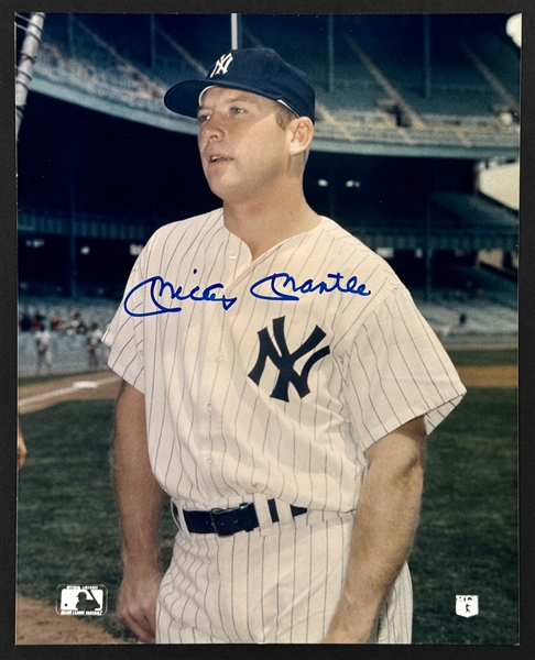 Mickey Mantle Signed 8x10 Photo - Autograph Grade 10 by Beckett Authentic