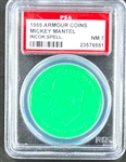 1955 Armour Coins Mickey Mantle (Incorrect Spelling)  (Green) - PSA NM 7