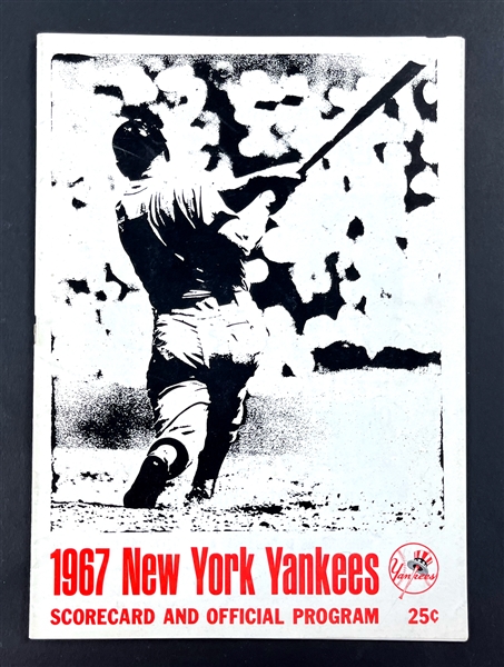 1967 New York Yankees Scorecard for Mickey Mantle Career Home Run #518 - September 3, 1967