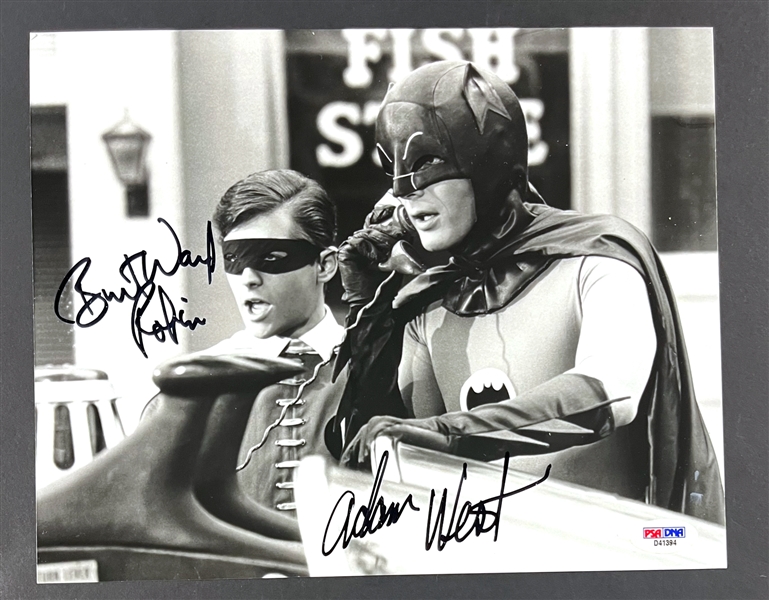 Adam West (Batman) and Burt Ward (Robin) signed 8x10 Photo (PSA/DNA)