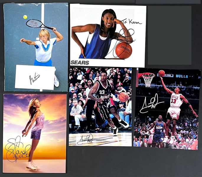 Baseball, Basketball, Football Signed Photo Collection (22) Incl. Scottie Pippen, Frank Gifford, and others (Beckett Authentic)