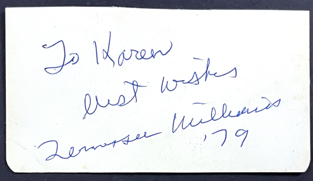 Tennessee Williams Signed Index Card (Beckett Authentic)