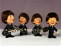 1964 HIGH GRADE “Remco” Beatles Dolls Complete Set of Four - with All Instruments - John, Paul, George and Ringo