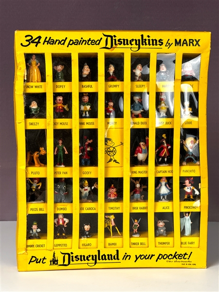 1961 Disneykins by MARX Complete Set of 34 in Original Box - Rare