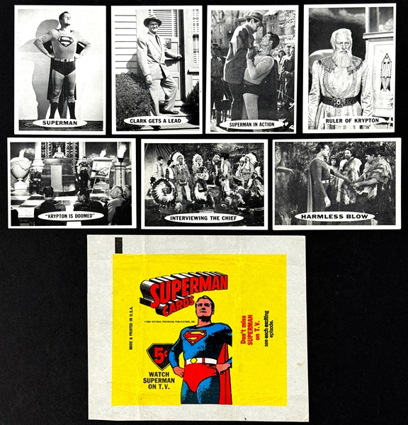 1966 Topps "Superman" Complete Set (66) With Wrapper