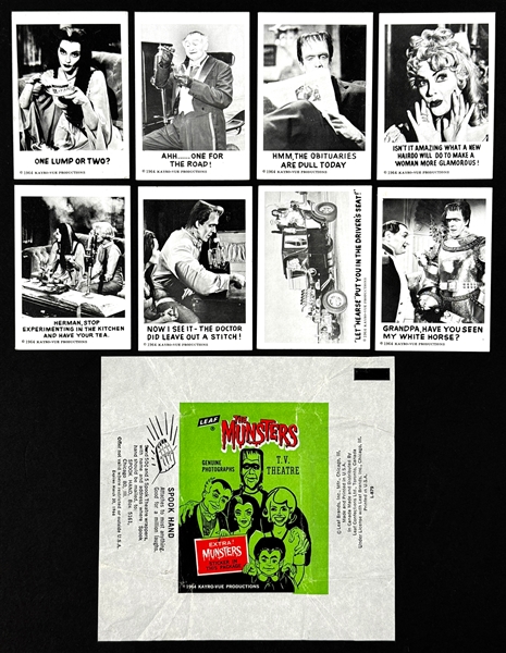 1964 Leaf "The Munsters" High Grade Complete Set (72) With Wrapper