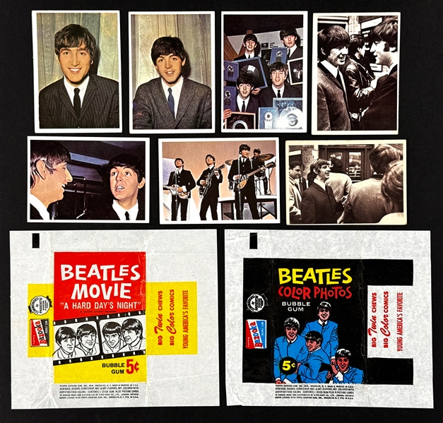 1964 Topps Beatles "Color Photo", <em>A Hard Days Night</em> and Beatles "Diary" Complete Sets (3) Plus Two Wrappers