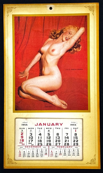 UNUSED 1955 Marilyn Monroe “Golden Dreams” Nude Calendar