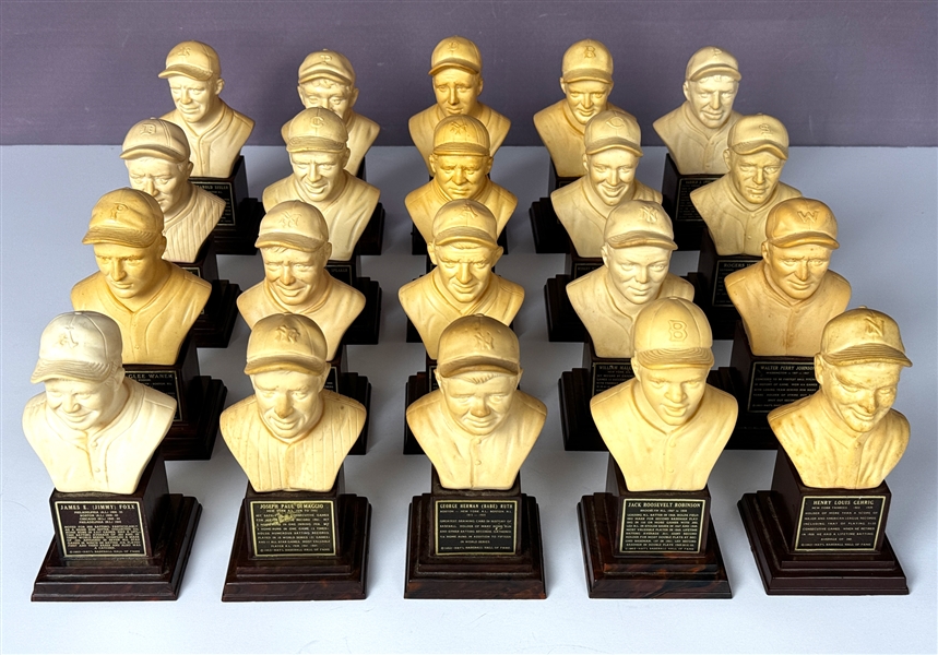 1963 Baseball Hall of Fame Busts Complete Set (20) - Plus One Original Box