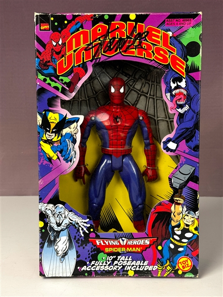 Stan Lee Signed Spider-Man "Marvel Universe" Large Action Figure Mint in Box (Beckett Authentic)