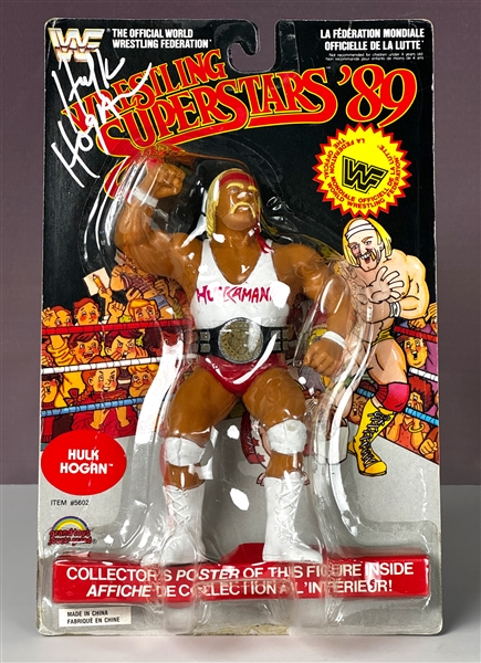 Hulk Hogan Signed "Wrestling Superstars 89" Action Figure Mint in Package (Beckett Authentic)