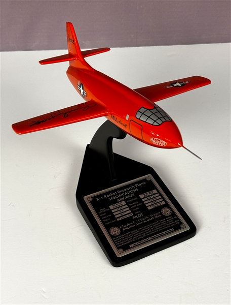 Test Pilot Legend Chuck Yeager Signed “X-1” Plane Model (Beckett Authentic)