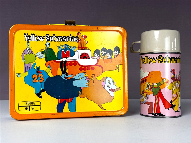 1968 Beatles "Yellow Submarine" Lunchbox with Thermos from King-Seeley Thermos Co. - Plus Extra Thermos