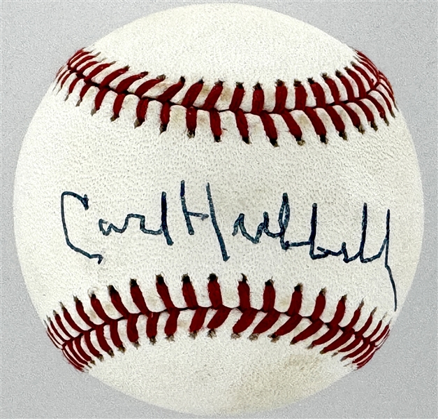 Carl Hubbell Single Signed ONL (Giamatti) Baseball (Beckett Authentic)