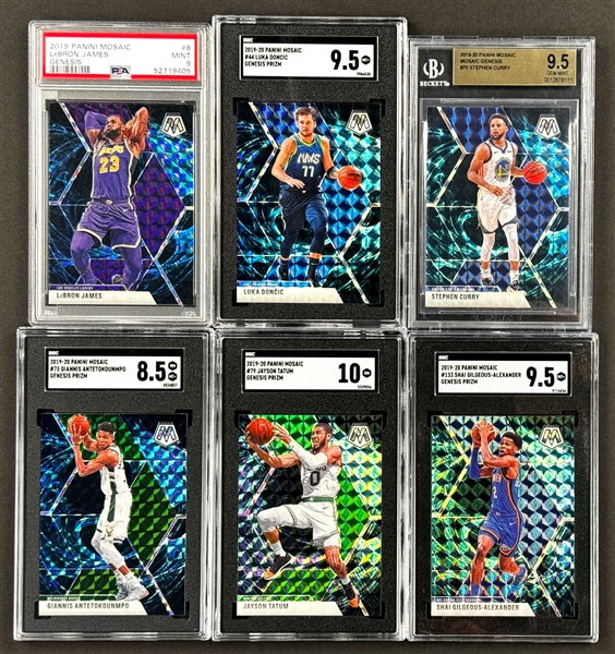 2019-20 Panini Mosaic Genesis Basketball Complete Set (300) Incl. 26 Graded Cards