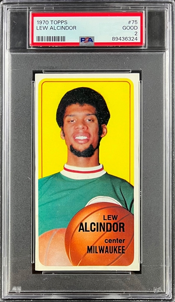 1970 Topps #75 Lew Alcindor - PSA GD 2