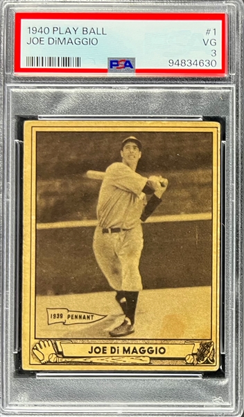 1940 Play Ball #1 Joe DiMaggio - PSA VG 3