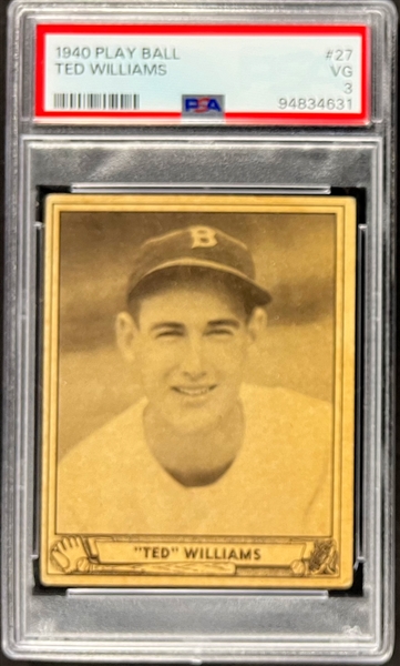 1940 Play Ball #27 Ted Williams - PSA 3