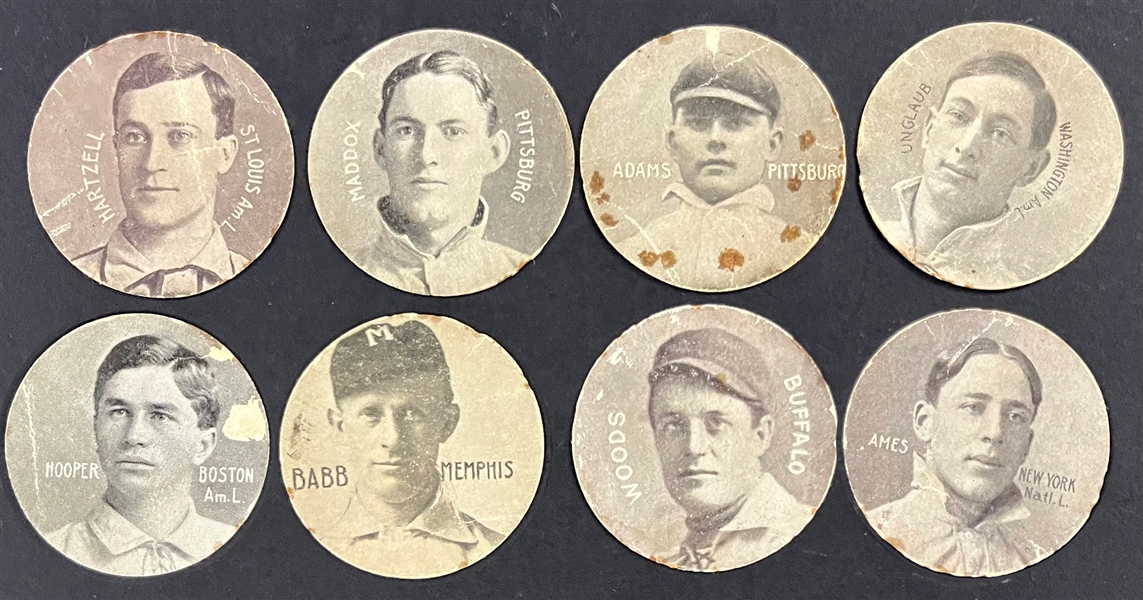 1909-11 E254 Colgans Chips Baseball Collection (8) 