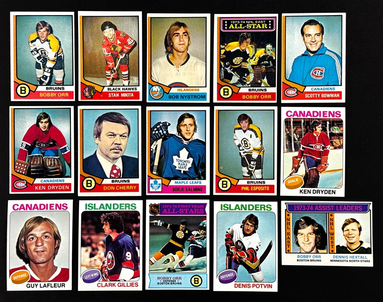 1974 and 1975 Topps Hockey Partial Sets (2)